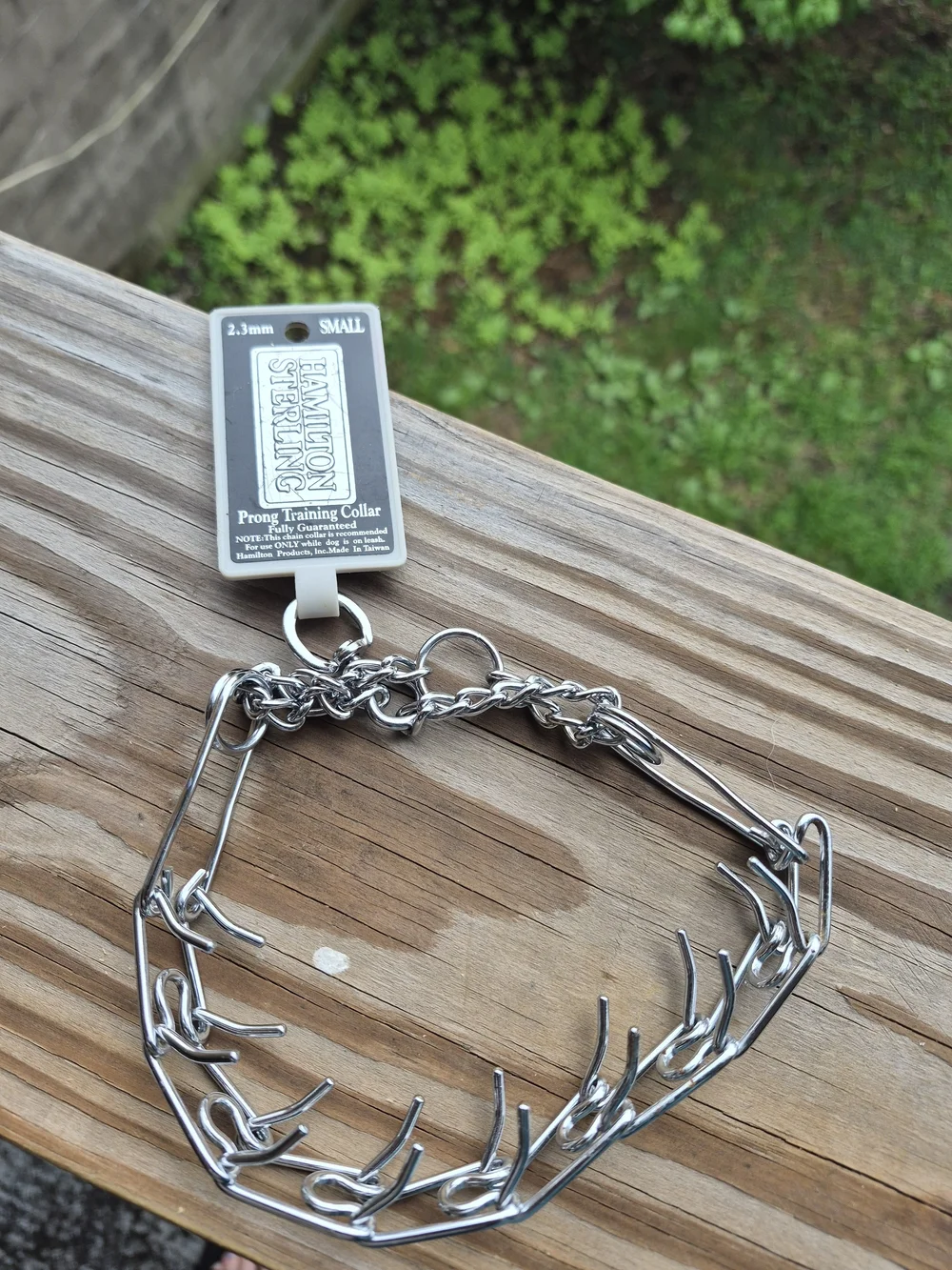 Hamilton Sterling Metal Prong Training Collar // Size Small
